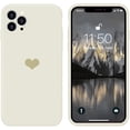thumbnail image 1 of for iPhone 13 / Mini/Pro/Pro Max Case，Silicone Cases for Women Girly Men Clear Heart Pattern Flexible Protective Cover Shockproof Bumper Cute Shell (White, Pro Max), 1 of 8