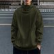 thumbnail image 1 of Ceisia Warm Mens Loose Fit Solid Color Gaiter Hood Pullover Sweatshirt Gifts, 1 of 4