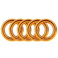 thumbnail image 1 of NewDoar Rappel Ring 25kN Aluminum Alloy O-Ring for Rock Climbing Arborist Rescue Hammock and Slackline (Gold 5 Pack), 1 of 5