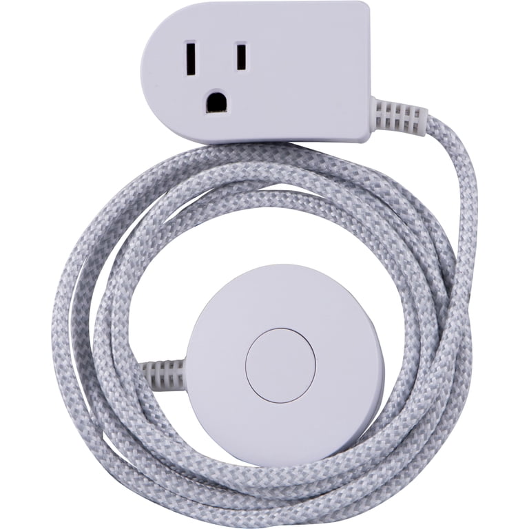 Cordinate Decor 6ft. Braided Extension Cord Tabletop Switch, 41095