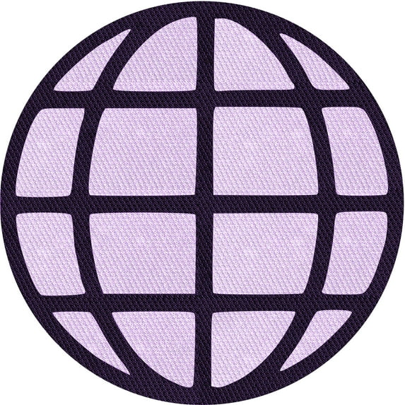 Ahgly Company Machine Washable Indoor Round Transitional Purple Jam Purple Area Rugs, 7' Round