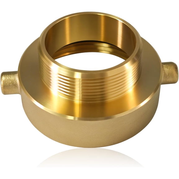 Brass Fire Hydrant Adapter 2-1/2" NST/NH Female x 2" NPT Male with Pin Lugs for Fire Equipment Fire Hose Hydrant Pipes Connections