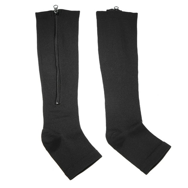 Compression Socks Sports Calf Knee Support Varicose Relief Socks Black S/M