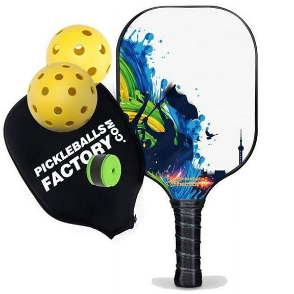 Pickleball Factory PB00037-11-C Best Pickleball Paddle - Cheers Cool Pickleball Paddles, Pickle Ball Paddles & Balls Competitive Pickleball, Carbonfiber Graphite