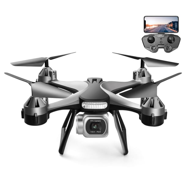 Dispositivo inteligente remoto Dron de control remoto con cámara 4K Quadcopter de control remoto de cámara dual con función Auto Hover Modo sin cabeza Estabilidad de 6 ejes Abanopi Dispositivo inteligente remoto