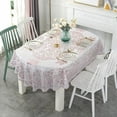 thumbnail image 2 of Waterproof PVC anti scald insulation tablecloth, oval shaped living room decorative tablecloth, hot stamping tea table cover (2,44), 2 of 6