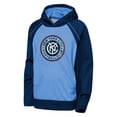thumbnail image 2 of Youth Outerstuff  Blue/Navy New York City FC Striker Fleece Hoodie, 2 of 3