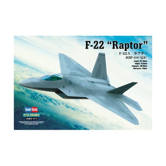 Hobbyboss F-22 Raptor 1:72 Scale Model