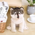 thumbnail image 2 of Peluche de peluche, perro lobo, perro husky, 35 cm - HUOGUO, 2 of 5