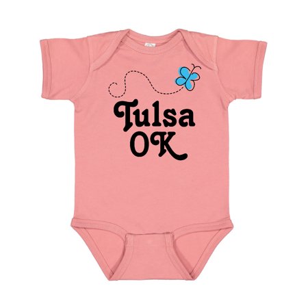 

Inktastic Tulsa Oklahoma butterfly Gift Baby Girl Bodysuit