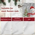 thumbnail image 7 of Christmas Valances for Windows, 42 x 18in, Red Snowman Xmas Balls Pine Tree Snowflakes Grey Rod Pocket Kitchen Valance Curtain Light Filtering Window Treatments for Living Room Bedroom, 1 Panel, 7 of 7