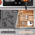 thumbnail image 4 of Organizador de cajones Buwheekoki Bamboo, 5 unidades, para cocina y oficina, 4 of 6