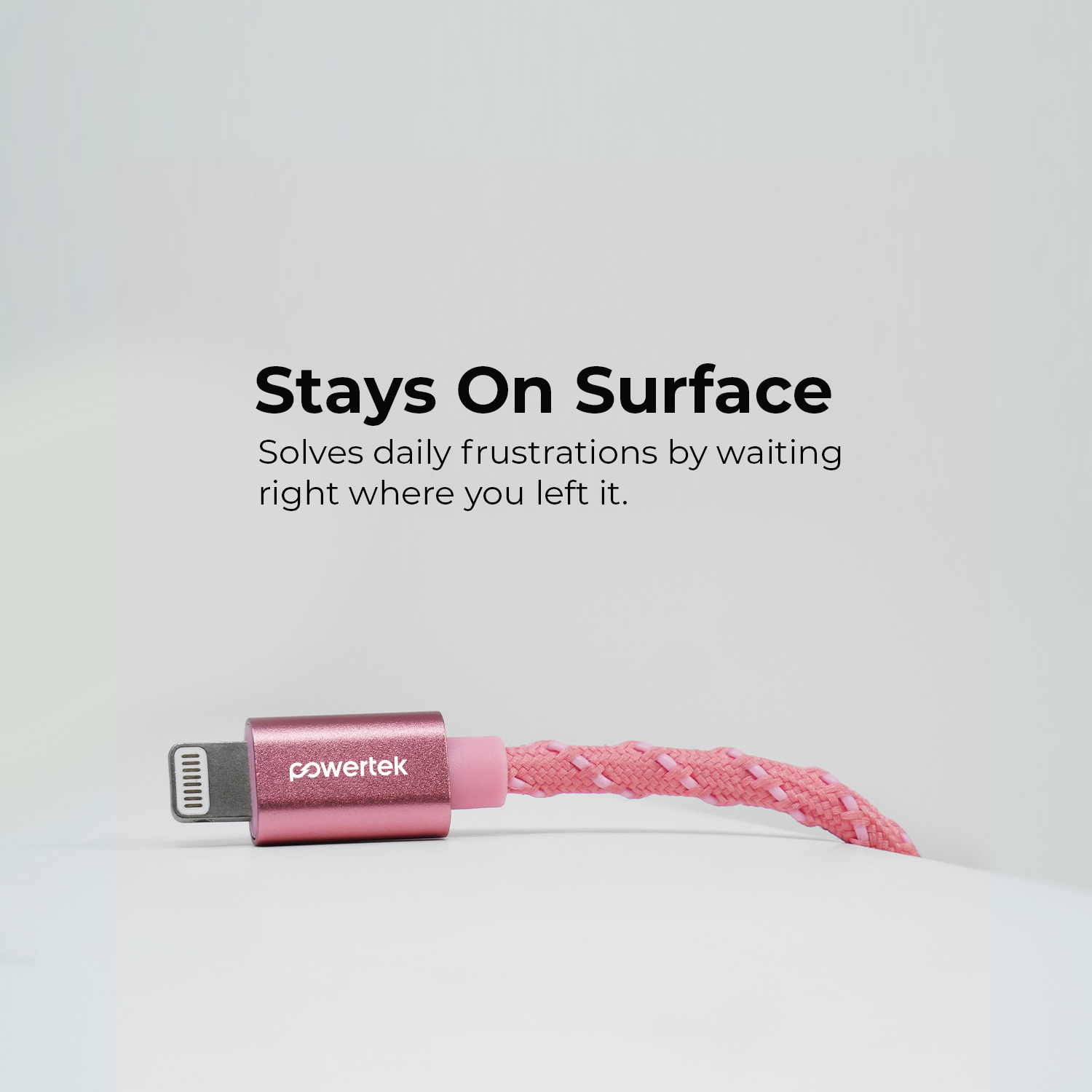 Liquipel Powertek USB-A to Lightning Twizzler Cable - Pink