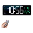 thumbnail image 1 of Reloj De Pared Digital Led Con Termó Alarmas Calendario 39cm, 1 of 8