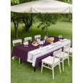 thumbnail image 4 of Outdoor Tablecloth with Umbrella Hole for Patio/Picnic/Party/Camping, Purple Plaid Waterproof Table Cloth Rectangle Table Cover Washable, Live Love Laugh Text Star Love Heart (60"x 120"), 4 of 8