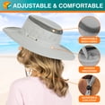 thumbnail image 4 of SUN CUBE Wide Brim Sun Hat For Men Outdoor, Women Sun Protection Safari Hat, Hiking Boonie Hat UV, Fishing Summer Hat for Beach Camping UPF 50+, Light Grey, 4 of 8