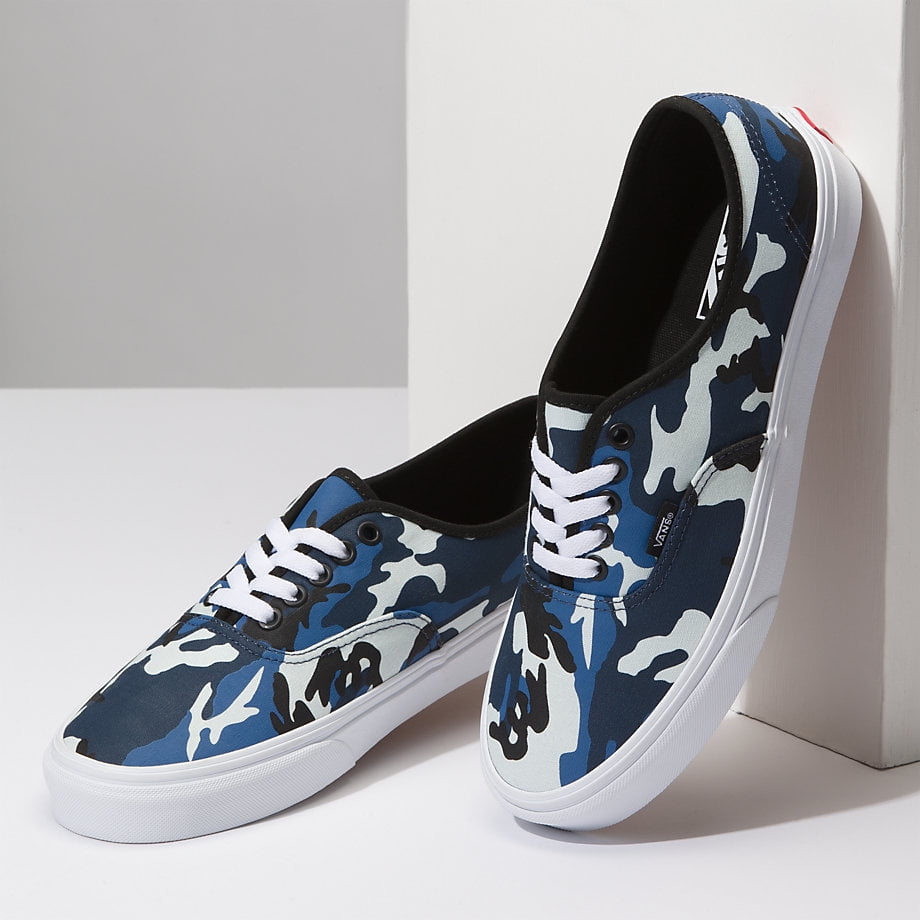 blue camouflage vans