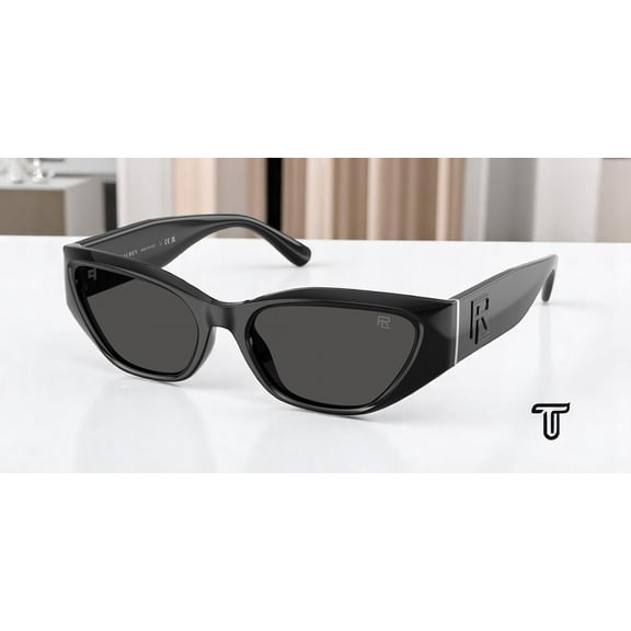 Ralph Lauren RL 8231U Plastic Womens Square Sunglasses Black 55mm Adult