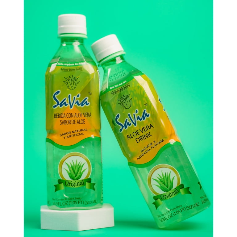 Savia Original Aloe Vera Drink, Full-Flavored, Rich in Vitamin C, Excellent  Immune Support, 12/16.9oz - Walmart.com