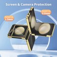 thumbnail image 4 of GALAPROX Samsung Galaxy Z Flip 5 Case, Clear Slim Lightweight Electroplated Frame Cover -Gold, 4 of 6