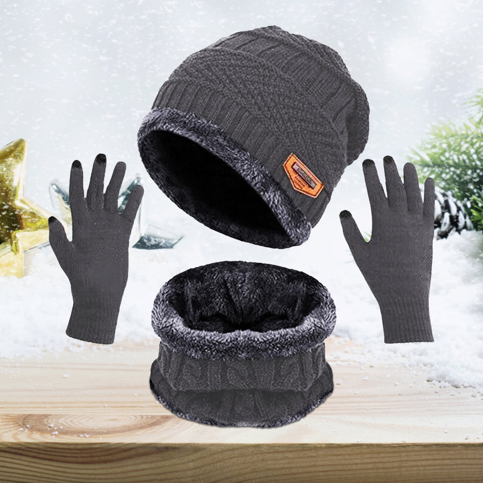 Bobble hat scarf and glove set sale