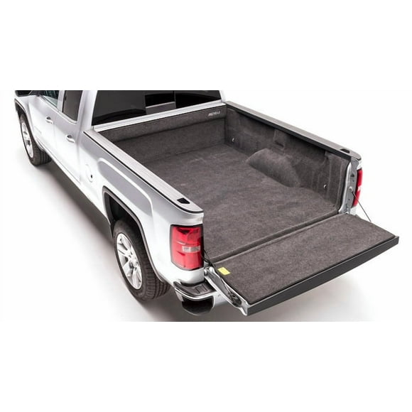 Fits 2019-2021 Ford Ranger BedRug Bed Liner BRR19SBK Classic; Drop In; Under Bed Rail; Dark Gray; Carpet-Like Polypropylene; Tailgate Liner Included