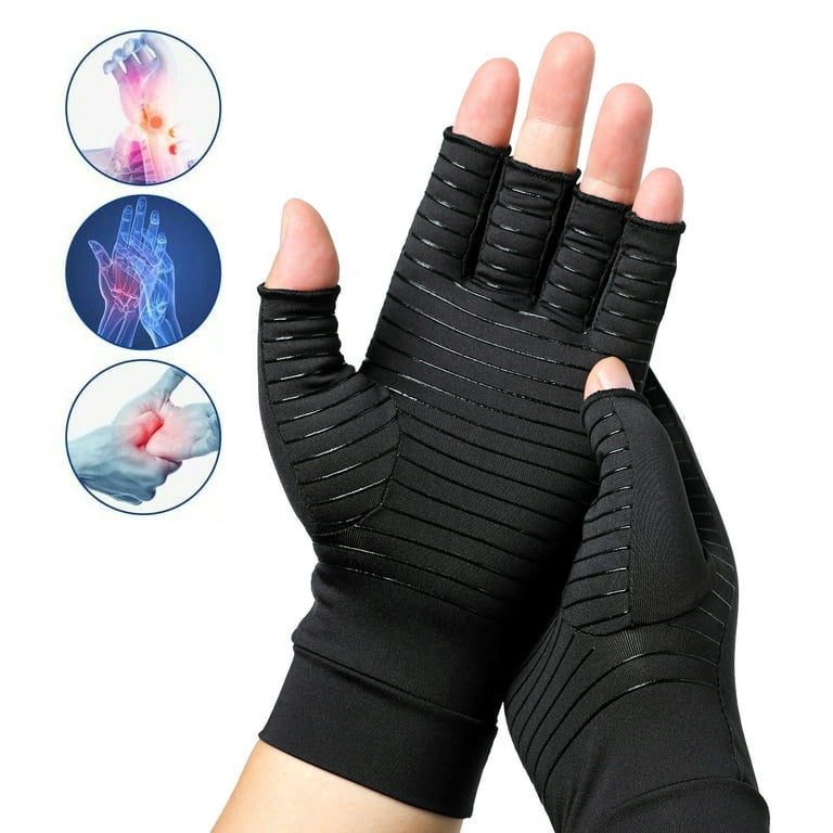 1 Pair Compression Gloves Hand Copper Arthritis Gloves Joint Pain Relief  Anti-slip Therapy Gloves For Womens Mens - AliExpress