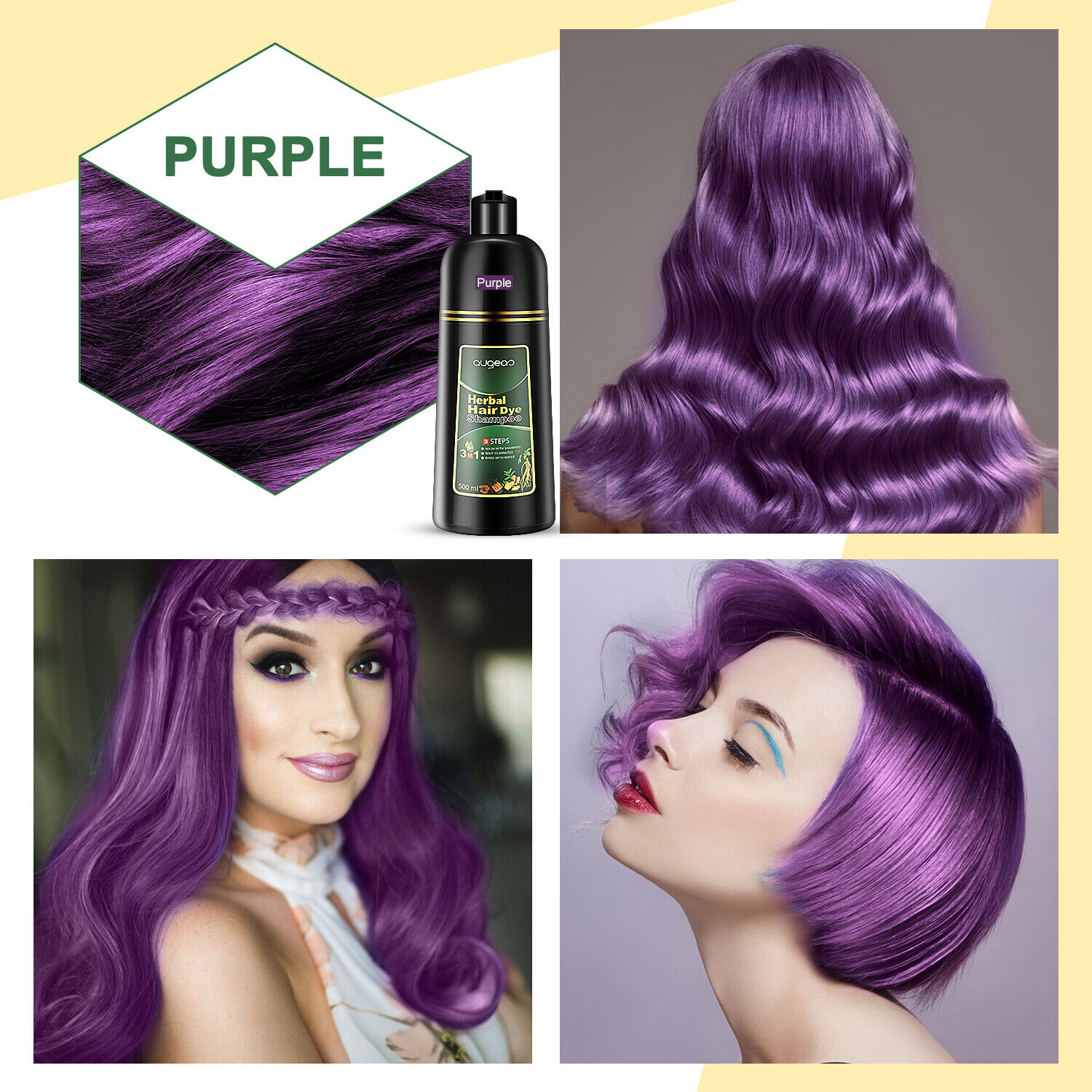 Liwarace Permanent Hair Dye Instant Fast Hair Dye Color Shampoos 500ML