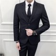 thumbnail image 1 of (M-6XL) chaqueta chaleco pantalones marca de gama alta Color sólido traje Formal de oficina de negocios conjunto de tres piezas novio boda espectáculo vestido fiesta, 1 of 5