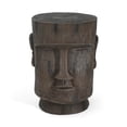 thumbnail image 5 of Outdoor Side Table,Easter Island Moai Statue Pedestal End Table Stool,For Home Patio Deck Sunroom Garden Balcony Yard Lawn,Light Grey Color, 5 of 11