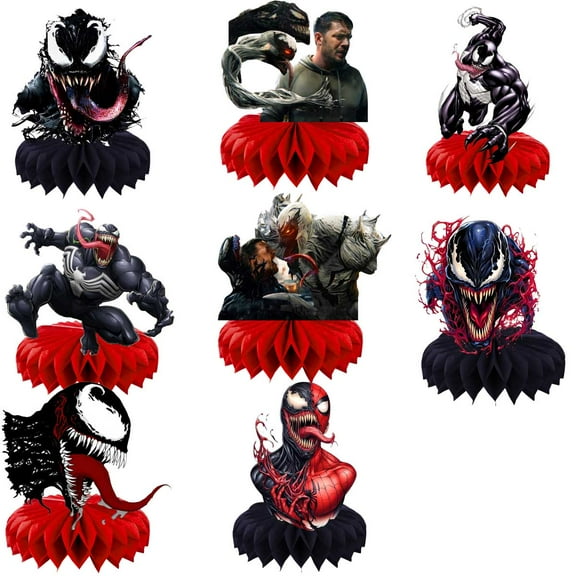 Venom Honeycomb Centerpieces Table Toppers Decorations for Birthday Party Decor Supplies