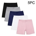 thumbnail image 7 of Girls Bike Shorts Cartwheel Dance Shorts for Kids Under Dress 5 Pack, 7 of 7