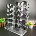 thumbnail image 4 of Two Row Sunglasses Rack 10 Pairs Glasses Holder Display Stand Transparent, 4 of 4