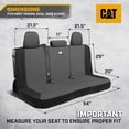 thumbnail image 2 of CAT PU Leather Rear Bench Seat Cover - Gray, 60/40 Split Fit for Cars, Trucks, SUVs - Waterproof, Scratch-Resistant, Semi-Universal Fit Rear Seat Protector for Most Auto Interior - Easy Install, 2 of 9