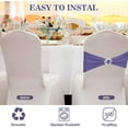 thumbnail image 4 of Wehilion Spandex Chair Sashes with Crown Buckle Spandex Stretch Chair Bands Cover Ties with Buckle Slider Chair Cover Band Chair Sashes Chair Cover Bands with Buckle,20/30/50/100pcs, 4 of 6