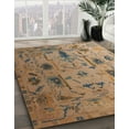 thumbnail image 3 of Ahgly Company Machine Washable Indoor Square Abstract Brown Sand Brown Area Rugs, 5' Square, 3 of 7