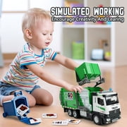 JBeeCtrl Garbage Truck Toys for Boys 3-5 with Lights & Sounds Trash Truck Toys for 2 3 4 5 Years Old Boys with Trash Can Lifter and Dumping Birthday Christmas Birthday Gift for Boys 2 3 4 5 Years Old