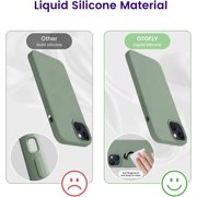 for iPhone 14 Case, Silicone Shockproof Slim Thin Phone Case for iPhone 14 6.1 inch (Calke Green)