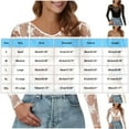 thumbnail image 3 of Babysbule Womens Tops Women's See-Through Long Sleeve Seamless Arm Shaper Lace Embroidered Tops, 3 of 5