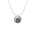 thumbnail image 2 of Delight Jewelry Silvertone Antiqued Square Seal - Love with Heart Gymnastics Ring Charm Necklace, 18", 2 of 4