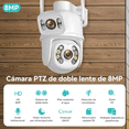 thumbnail image 2 of "Cámara De Seguridad Wifi Exterior 4k 8mp Con Tarjeta De 128g blanca ", 2 of 5