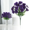 thumbnail image 5 of Decorative Faux Pansy,Table Centerpiece Pansy,Fake Flowers For Home,Pansy Floral Sprays,Office Decor Flowers,Artificial Floral Decor,Uv Protected Fake Flowers,Party Centerpiece Flowers, 5 of 6