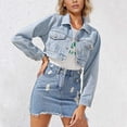 thumbnail image 1 of HUITKMM Veste en Jean Femme Veste en Denim Extensible pour Femmes, 1 of 3