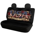thumbnail image 5 of Uourmeti USA Flag Pattern with Floral & Vintage Scrollwork Design Rear Seat Covers with SUV Van, Soft Non-Slip Back Seat Covers(2pcs), 5 of 7