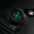 thumbnail image 2 of Reloj Digital Deportivo Resistente al Agua Negro con Cronómetro y Alarma Eo Safe Imports Negro, 2 of 4