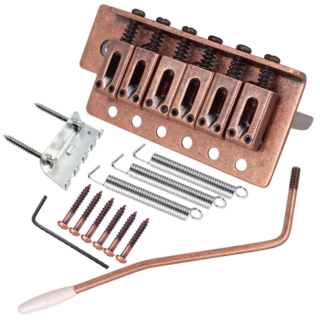 Dualoai Copper Red Flat Saddle Single Tremolo Bridge System for SQ ST Electric Guitar