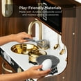 thumbnail image 4 of Best Choice Products Pretend Play Kitchen Wooden Toy Set for Kids w/ Telephone, Utensils, Oven, Microwave - Espresso, 4 of 8
