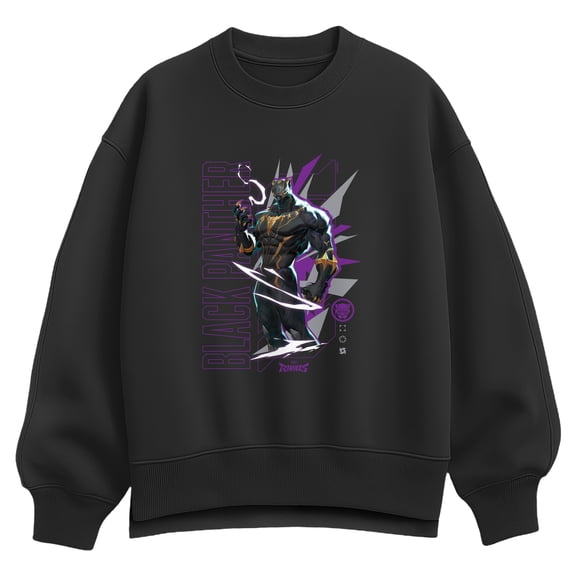 Marvel Rivals - Black Panther Rivals - Women's Oversized Fleece Crew Sweatshirt