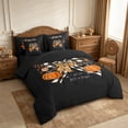 thumbnail image 2 of Erosebridal Autumn Pumpkin Bow 7-Piece Twin Bedding,Happy Fall Bedding Comforter Set,Black,Reversible, 2 of 6