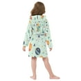 thumbnail image 7 of FORMRS Niños Bathrobe Unisex Hooded Robe Soft Plush Pajamas Sleepwear, Size 2-3T, Space Patterns, 7 of 7